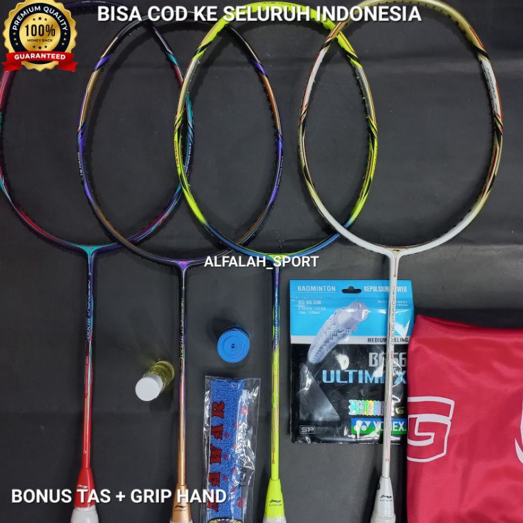 Telah Hadir.. Raket Badminton Lining Aeronaut 9000 HDF 30 Lbs [Free Tas &amp; Grip] Bahan Carbon Berkualitas