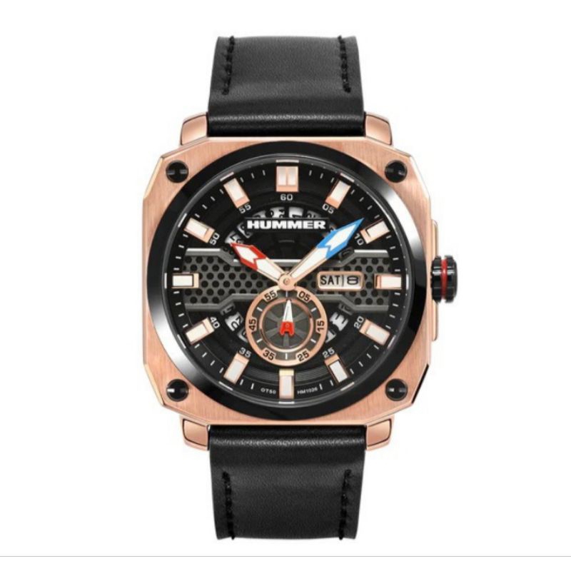 HUMMER HM1026-1032 Jam Tangan Analog Pria Tali Kulit Original Garansi Resmi 2 Tahun