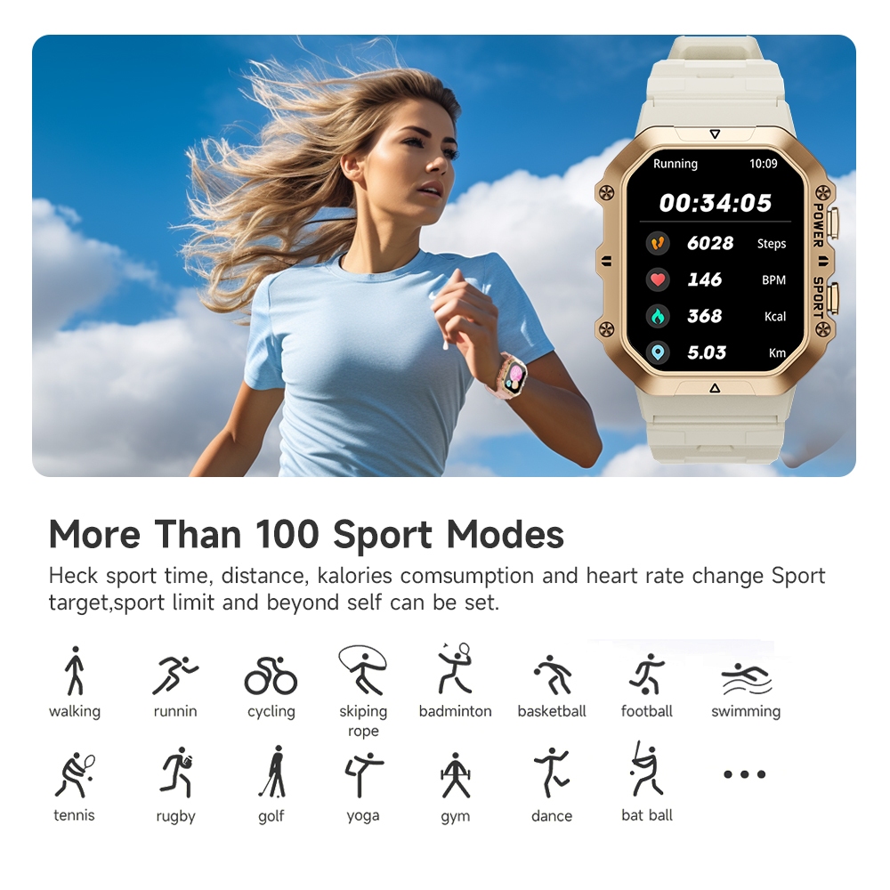 Skmei jam tangan wanita  smart watch olahraga anti air 1atm jam android sport touch screen jam tangan pintar
