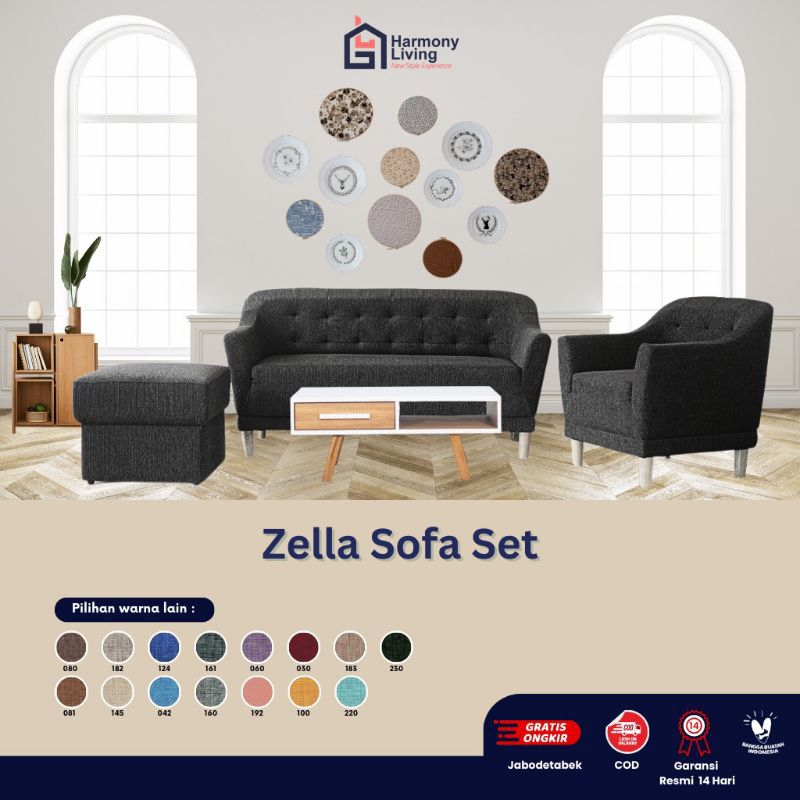 Sofa Set plus Meja / Zella Sofa Set + meja