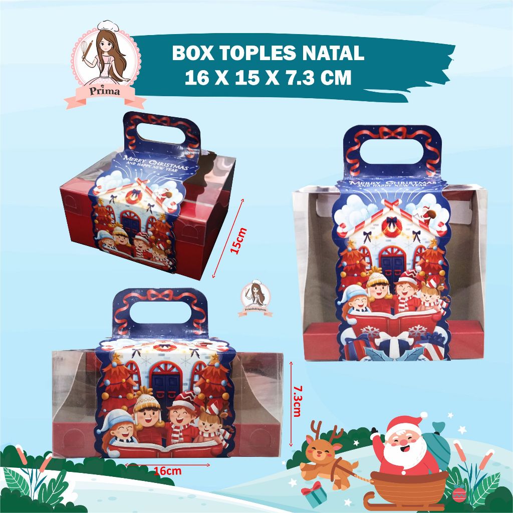 

Cake box handle natal - cake box xmas, cake box natal, cupcake box natal