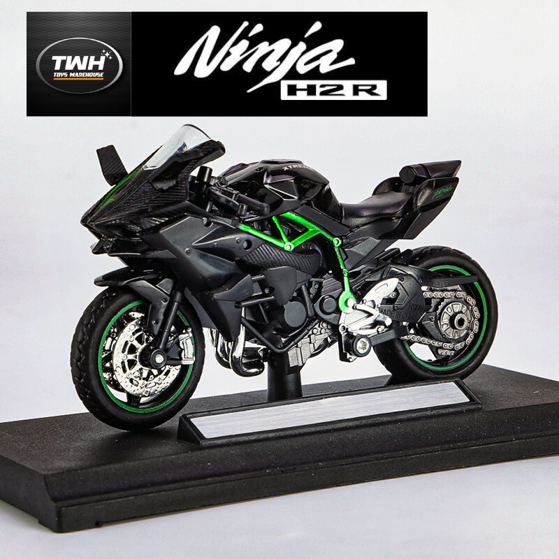 TWH 1:18 Miniature Motor Balap Yamaha Ducati NINJA H2R Skala 1:18 12CM Untuk Mainan / Koleksi Anak