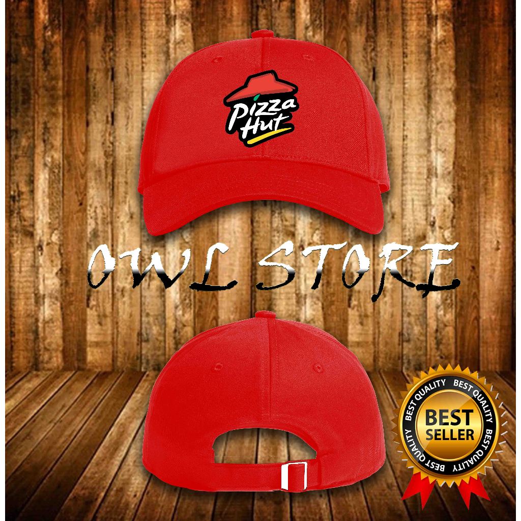 Import Quality Topi BASEBALL PIZZA HUT  Pria & Wanita THEOWL