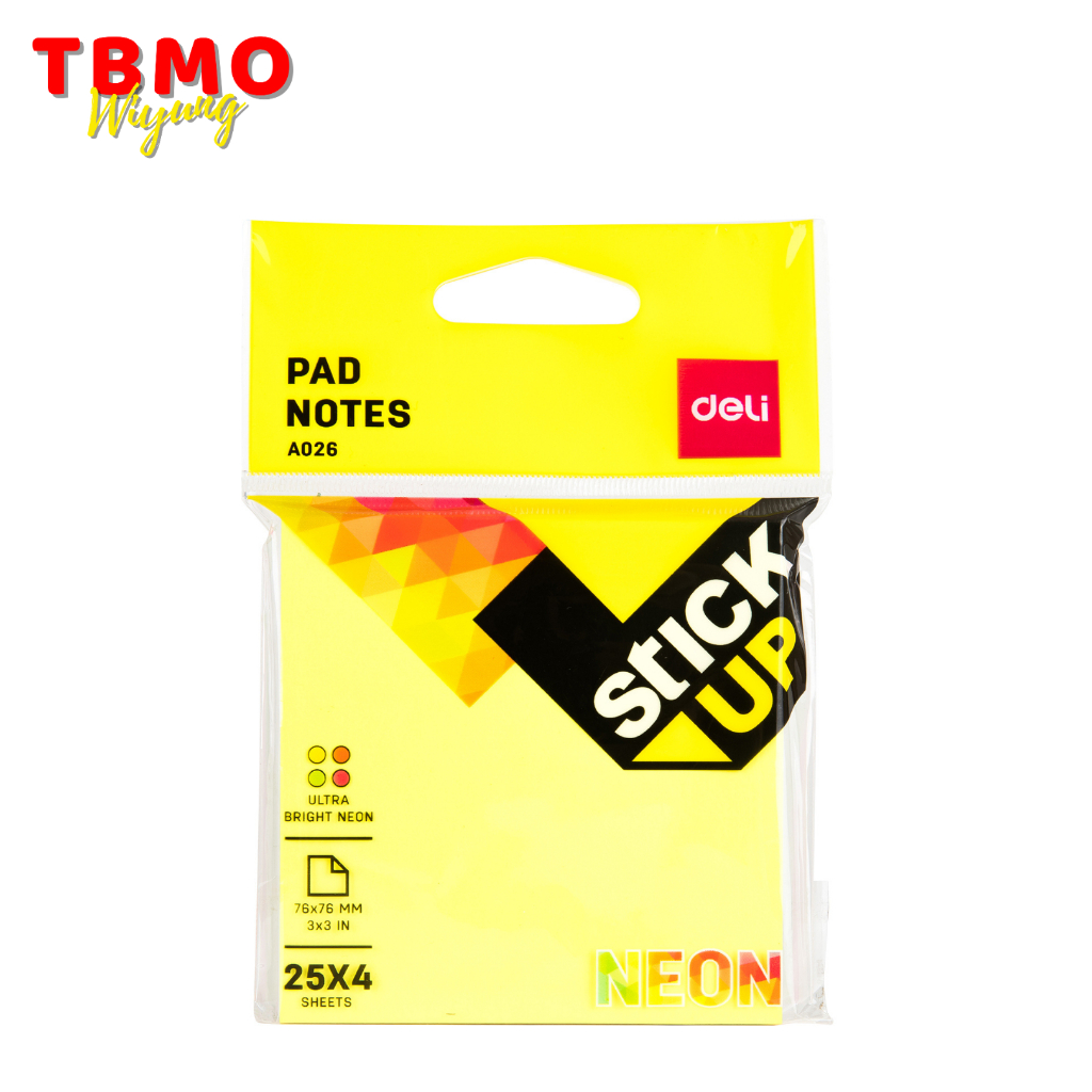 

Deli Sticky Note Neon A02602 76x76 Warna Tumpuk