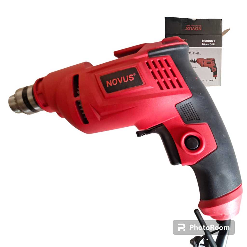Mesin Bor Tangan Listrik 10mm Electric Drill 10MM NOVUS Bor Bolak Balik Baja Ringan