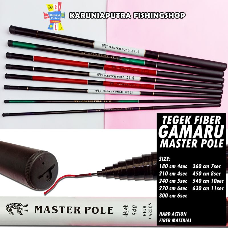 Master Pole Joran Tegek Gamaru Gabus Fiber