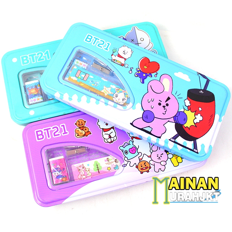 

FIGUREANS ATK SET METAL PENCIL CASE AD118 KOTAK PENSIL KALENG ISI KOMPLIT PENSIL PENGGARIS ANAK BERMOTIF LUCU