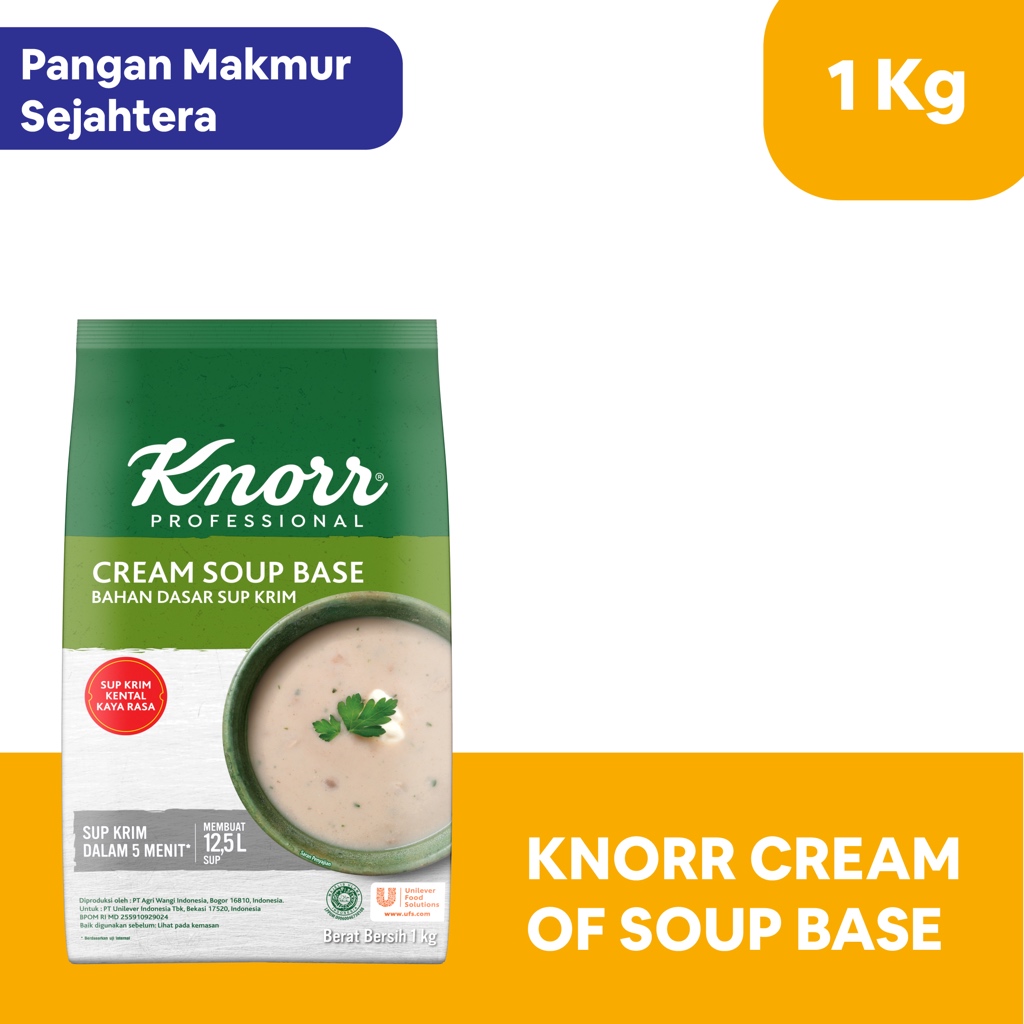 

KNORR - KRIM SUP INSTAN / BAHAN DASAR KRIM SOUP / CREAM OF SOUP BASE 1KG