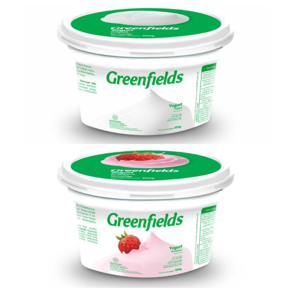 

Greenfields Yogurt Halal 500g / 500 gram Varian Rasa Original Ori / Strawberry Buah Stroberi Dari Susu Segar Olahan From Fresh Milk Processed Dairy Product Greenfield Green Field Fields Ready Pekanbaru Riau Indonesia Gratis Free Ongkir Ojek Gosend Grab