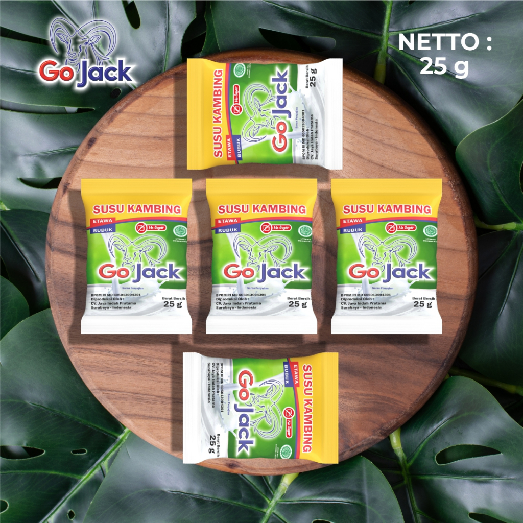 

Sachet susu kambing etawa Go Jack 25g No sugar cocok untuk sendi