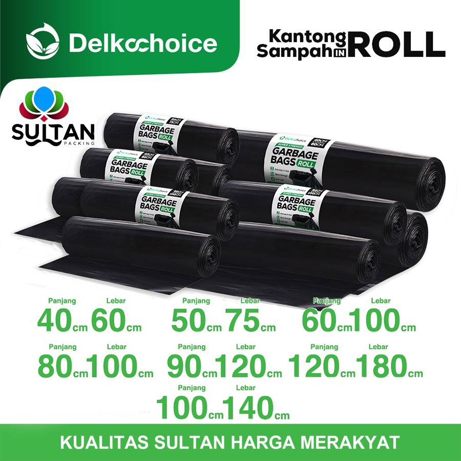 KANTONG PLASTIK SAMPAH IN ROLL PREMIUM DELKOCHOICE