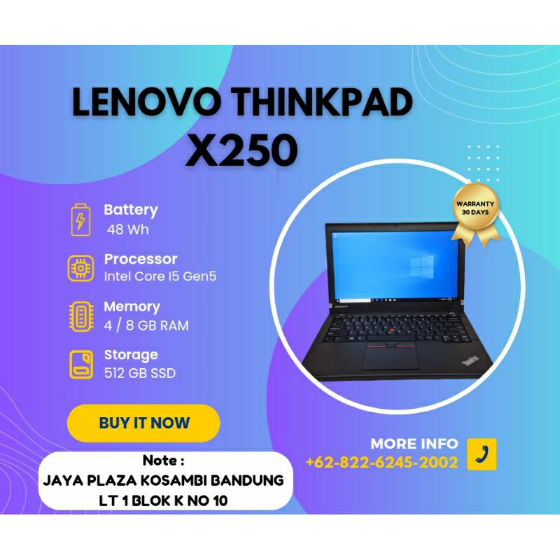 Laptop Lenovo Thinkpad X250 Intel Core I5 Gen5 / I7 Gen5