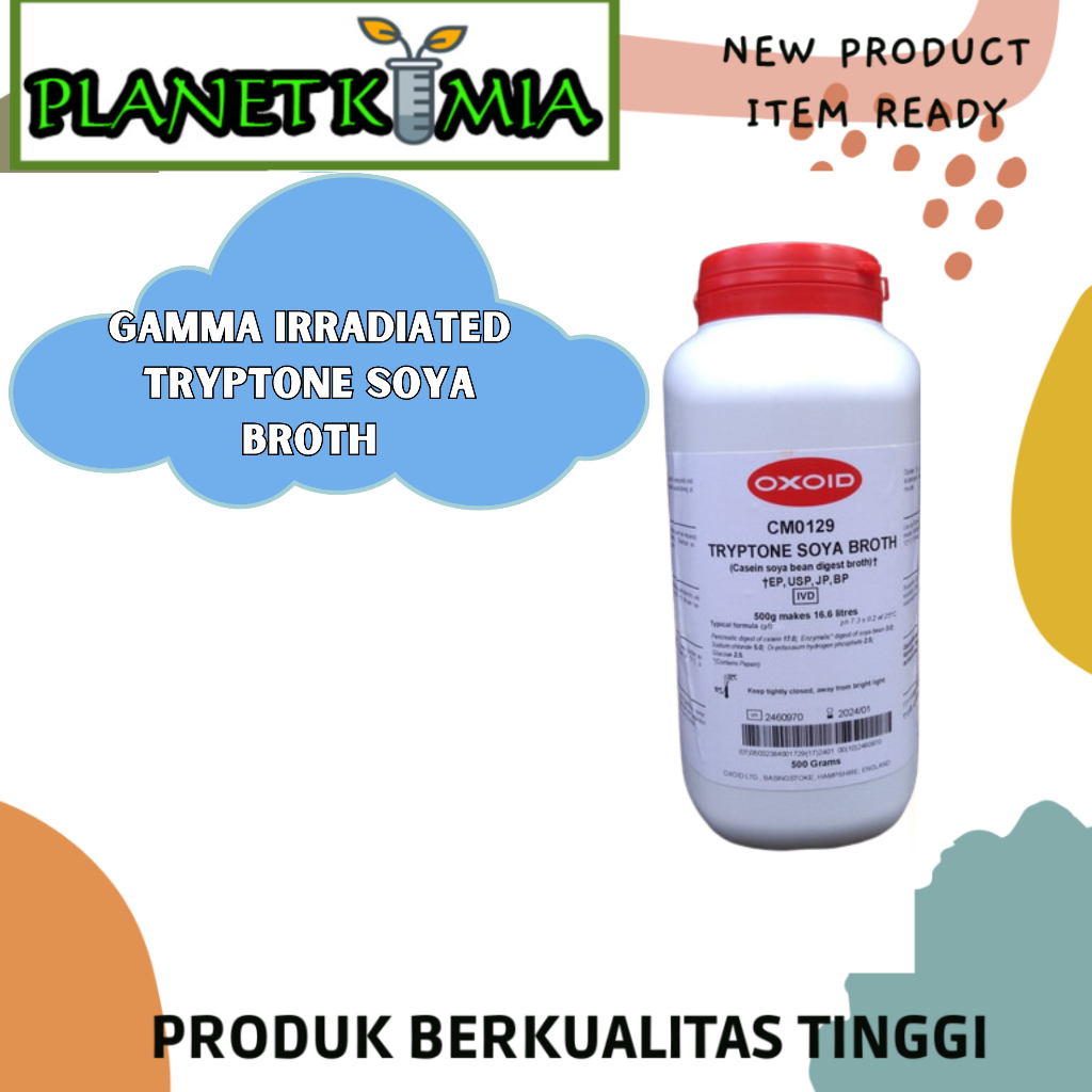 

Gamma Irradiated Tryptone Soya Broth Oxoid Kemasan 10 Gram Repack