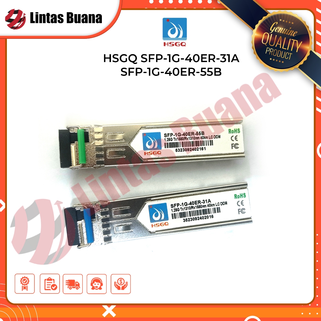 HSGQ  SFP-1G-40ER-31A -  SFP-1G-40ER-55B 1.25 Bidi LC 40 km Single mode