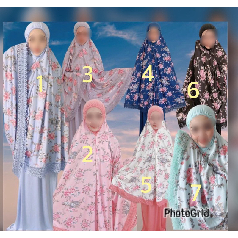 Mukena Malaysia - Telekung Malaysia mukena bordir sulam