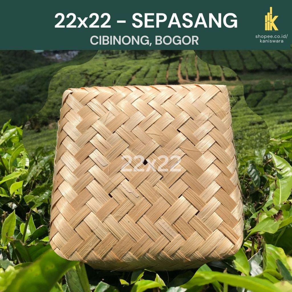 BESEK BAMBU 22x22 cm | BESEK HALUS | BESEK CATERING | ANYAMAN BAMBU | BESEK BAMBU BOGOR