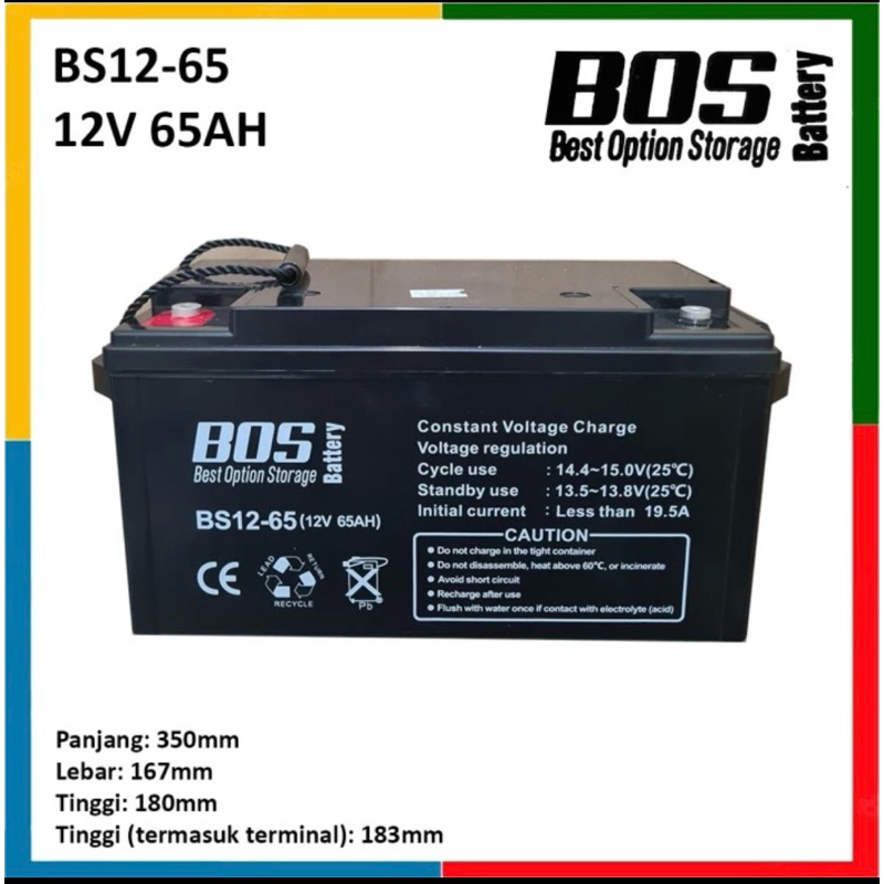 aki VRLA BOS 65ah 12v