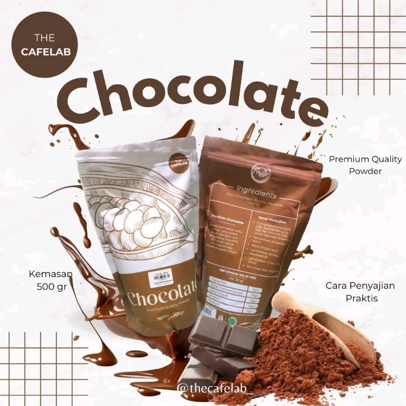 

Bubuk Minuman Rasa Coklat 500gr / Chocolate Premium Terlaris / Cafelab