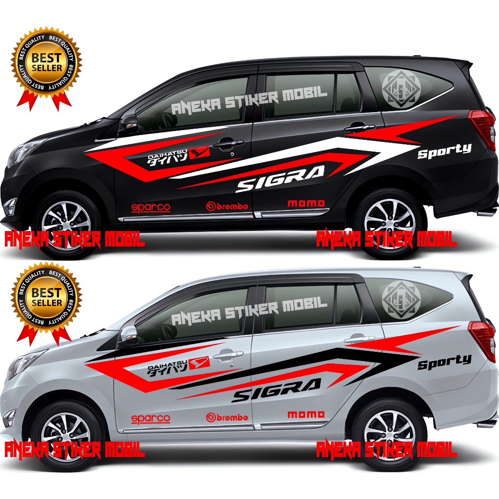 Stiker Mobil Sigra Sticker Daihatsu Sigra Model Mobil Sport