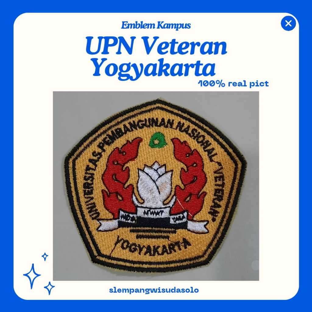 Logo Bordir / Emblem / Patch / Bet UPN Yogyakarta