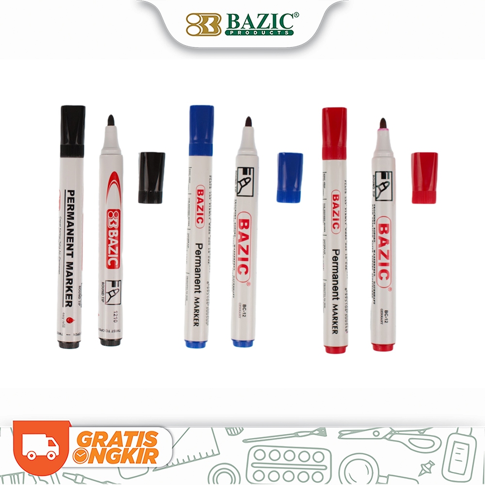 

Bazic Permanent Marker German Ink - Spidol Permanen