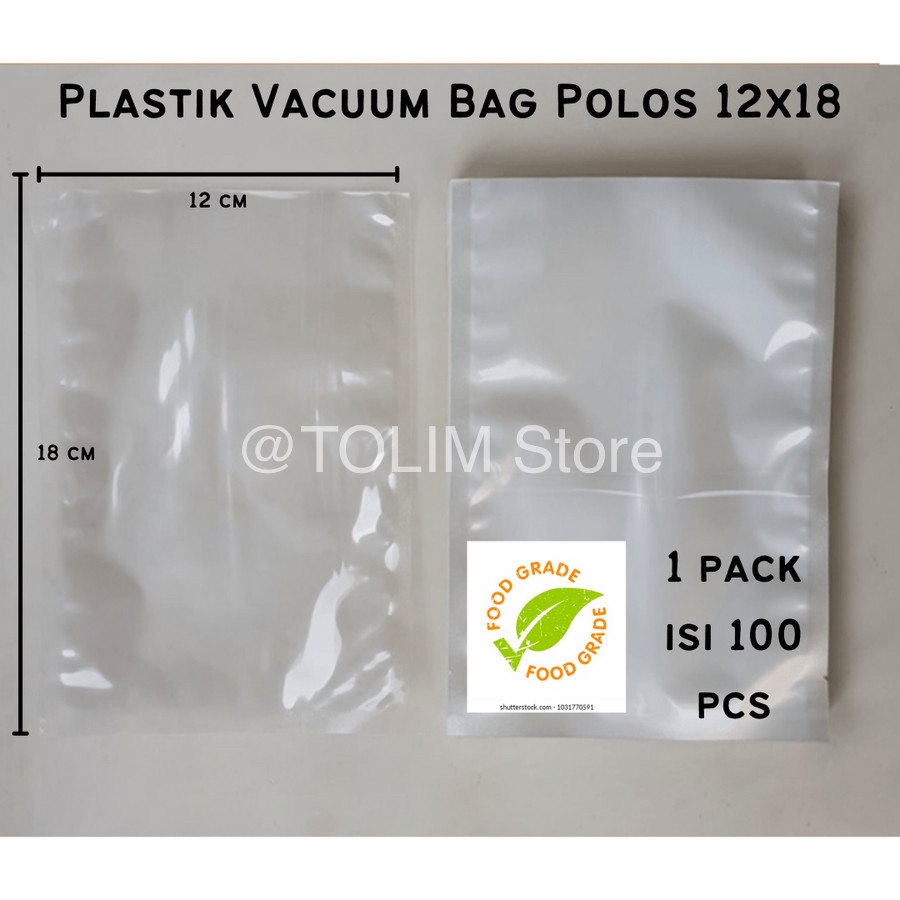 12x18 Plastik Vakum Polos Plastik Vacuum Polos Plastik Vakum Makanan Vacuum Bag Polos Plastik Vakum 