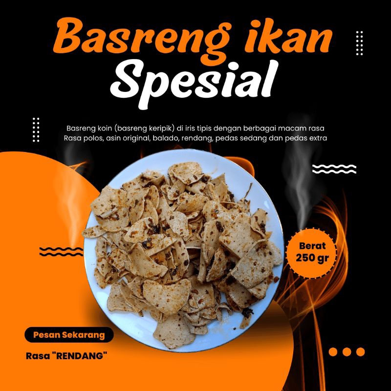 

250 gr - Basreng keripik rasa rendang || basreng viral by Kiki jaya snack