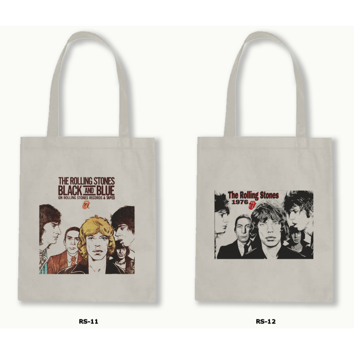 Tas Tote Bag Resleting Kanvas/Blacu  - The Rolling Stones 1