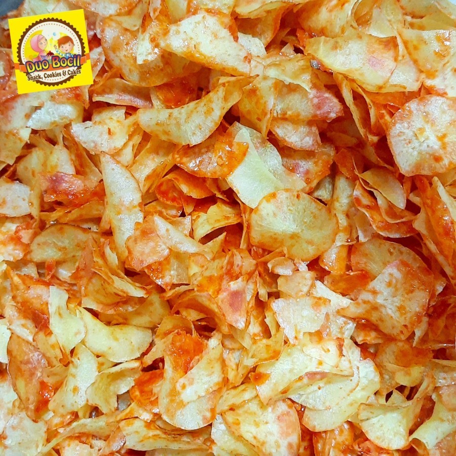 

Keripik Singkong Ting Ting Pedas Sambalado 250 Gram - Duo Bocil Snack