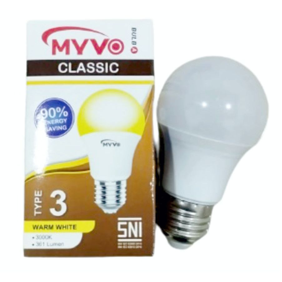 Lampu Bohlam LED Kuning E 27 MYVO Classic