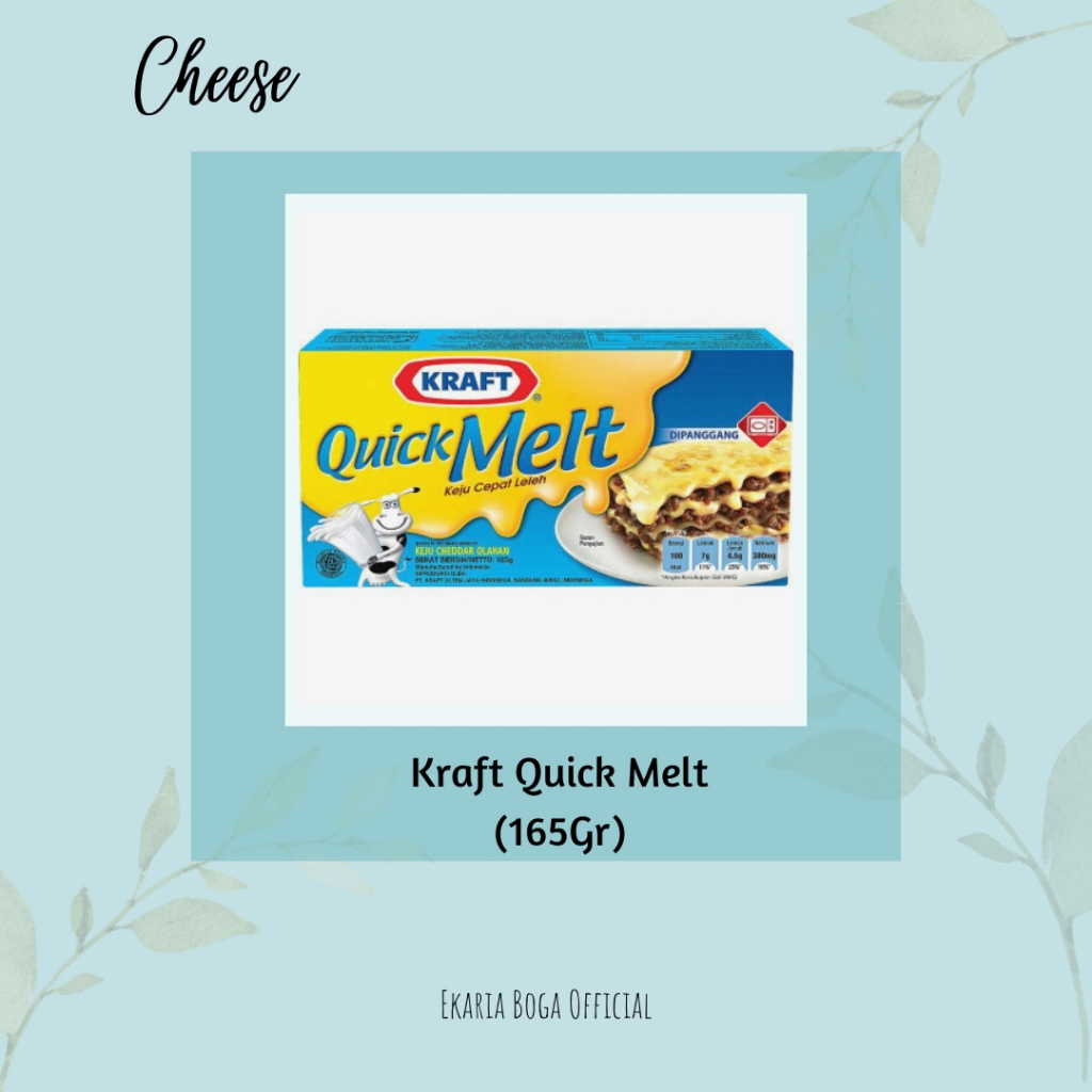 

KEJU | KEJU OLAHAN | KEJU KRAFT | KRAFT CHEESE | KRAFT QUICK MELT 165GR