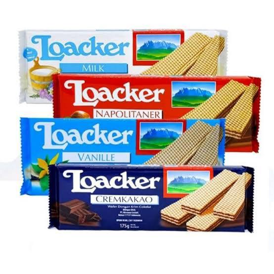 

LOACKER WAFER 175 GRAM CACAO - MILK - VANILLA - NAPOL / WAFER COKLAT