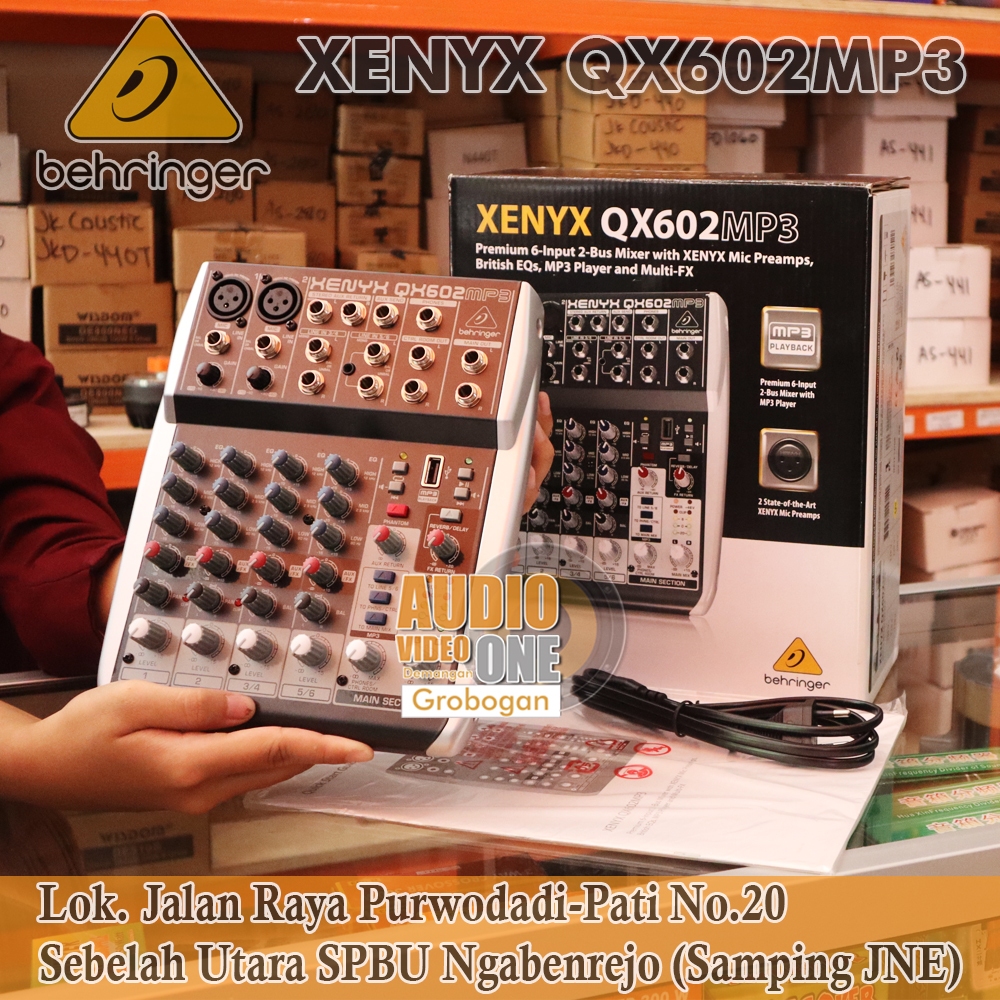 Mixer Behringer Xenyx QX602USB Mikser Audio 6 Chanel Original Berkalitas Garansi Resmi
