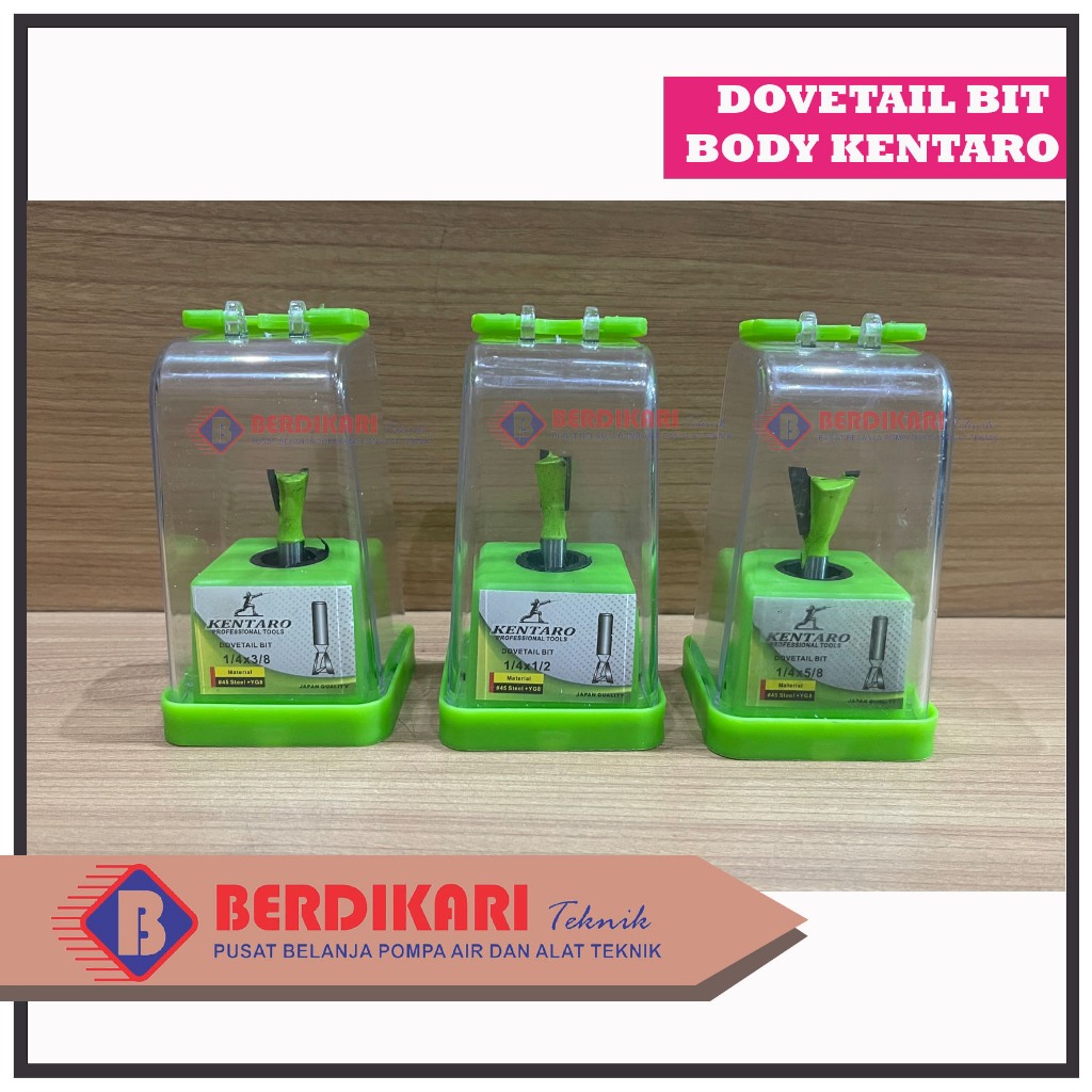 Mata Profil Router Trimer Dovetail Bit 1/4" KENTARO