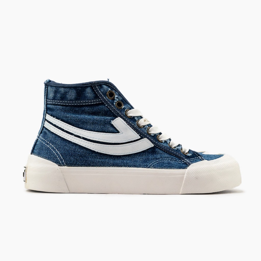Johnson Pro Sepatu Sneakers Denim Potongan Tinggi Biru untuk Pria dan Wanita Pro Highcut (HC) Denim 