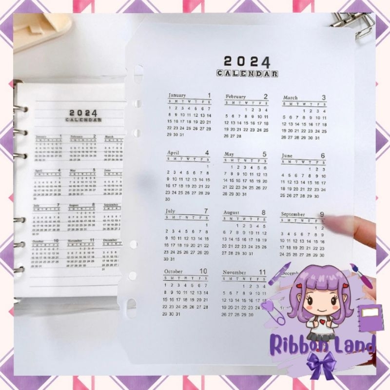 

A5 A6 Kalender 2025 Binder 6 Hole
