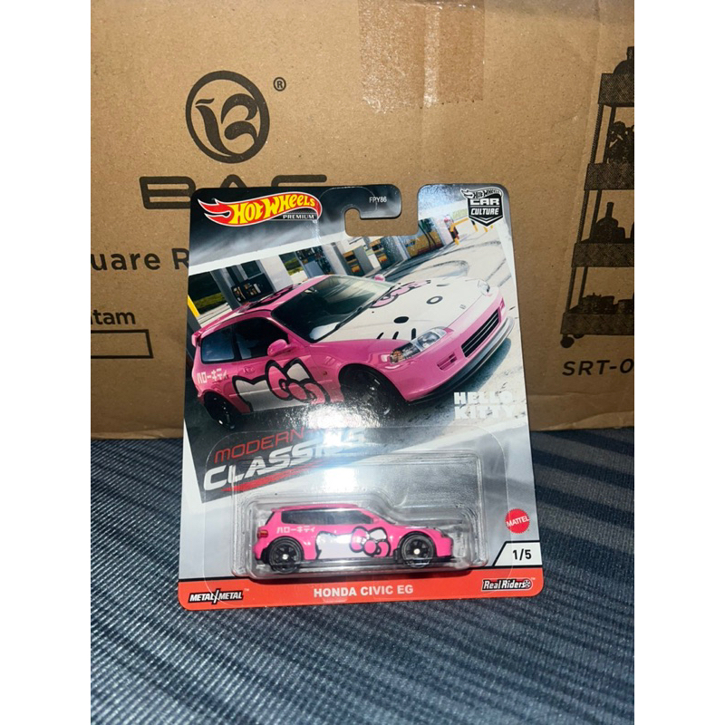 Hotwheels premium civic eg hello kitty