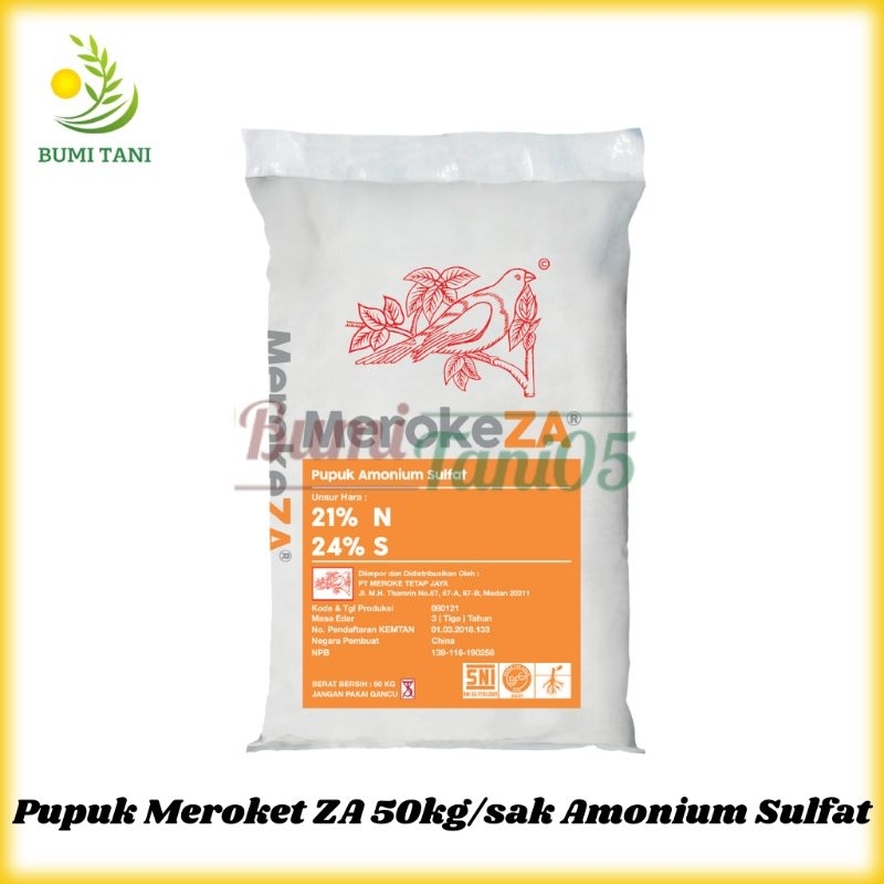 Pupuk Meroke ZA 50Kg Pupuk Amonium Sulfat 1 Sak