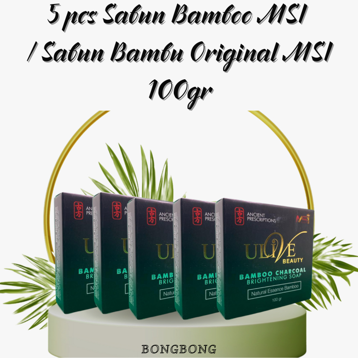 Paket 5pcs Sabun Bamboo MSI / Sabun Bambu Original MSI 100gr