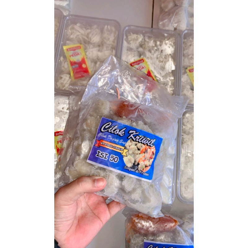 

Cilok kriwil daging isi 50pcs