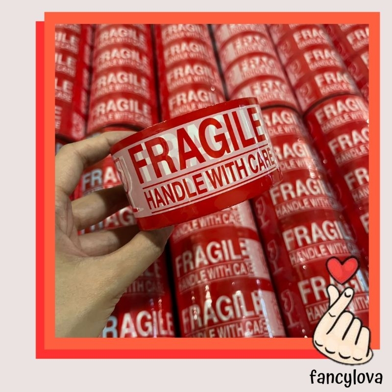 

Lakban Fragile Handle With Care Isolasi Jangan Dibanting Merah Putih Pecah Belah 48mm 50yard Horici Tape 2inch Fancylova