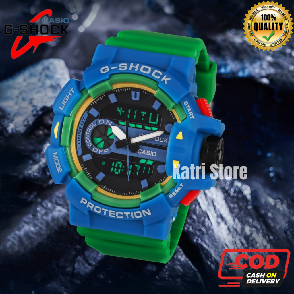 Jam Tangan Pria G SHOCK GBA-400 Digital Analog Dual Time Rubber Warna Anti Air / Jam Tangan Sporty G