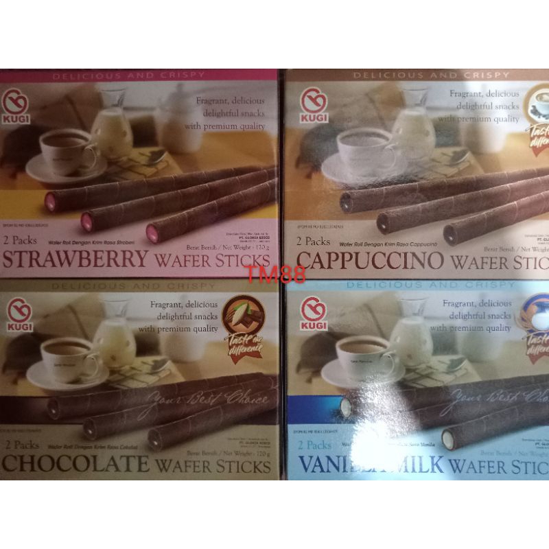 

WAFER ROLL DENGAN KRIM RASA CAPPUCCINO KUGI/KUGI CAPPUCCINO WAFER STICK