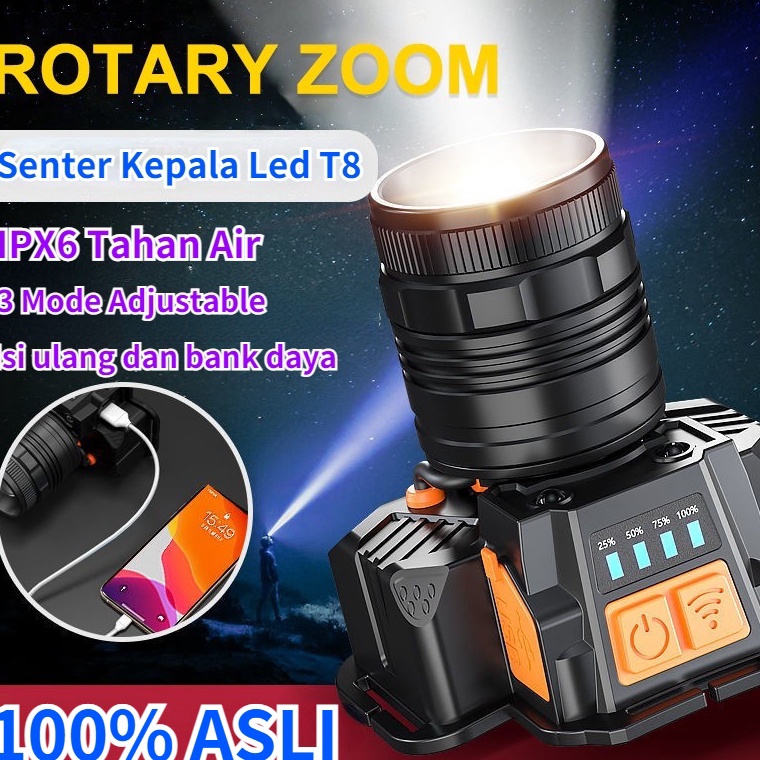 ⇦ Lampu Depan Luar Yang Kuat, Lampu Depan Tahan Air Sensor Gerak/Senter Led Super Terang/led Senter 