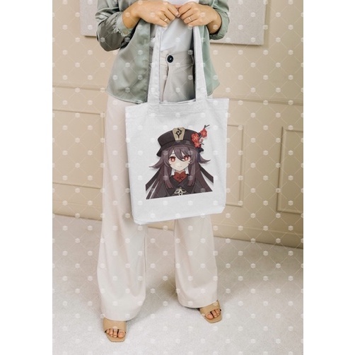 See Here Tote Bag Dewa Asli Custom Hu Tao Raiden Kazuha Ayaka Ayato GI Zhong Li Yelan Hu Tao