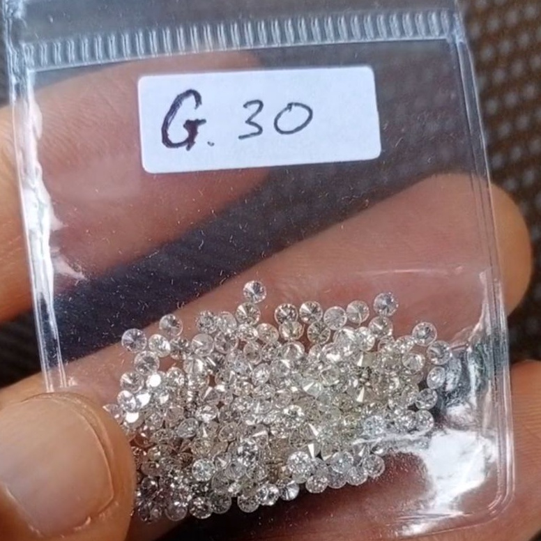 Laris Lagi Natural berlian putih eropa (NATURAL DIAMOND) - ukuran gugur (pecah) 30 / 0,03 carat - be