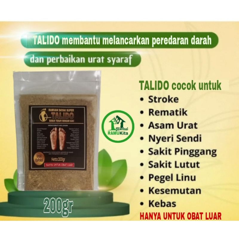 Ramuan Dayak super TALIDO 200gr ramuan untuk terapi rendam kaki