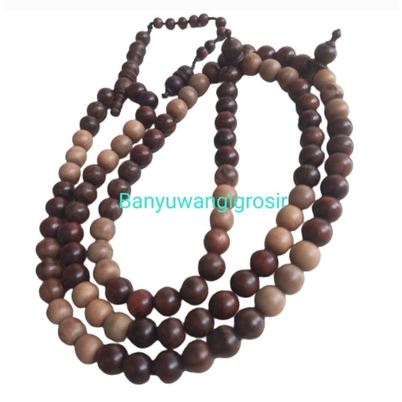 tasbih kombinasi 3 kayu bertuah 10mm tasbih stigi  kayu tasbih kayu kalimasada tasbih kayu dewandaru