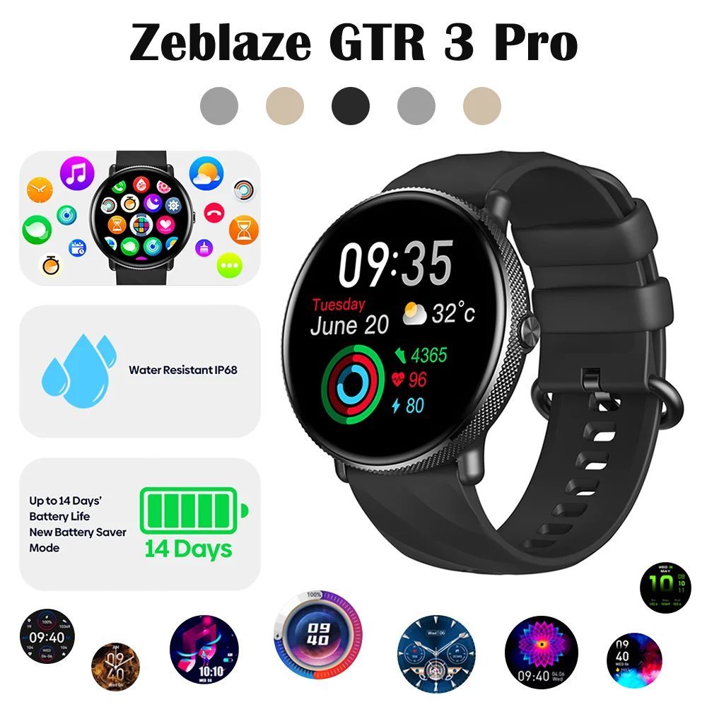 NEW 2023 Zeblaze GTR 3 Pro Gorilla Glass Amoled display jam tangan sport Hi-Fi Bluetooth Call GPS sm