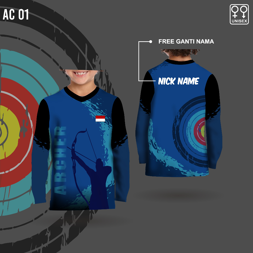 baju anak panahan kaos jersey archery